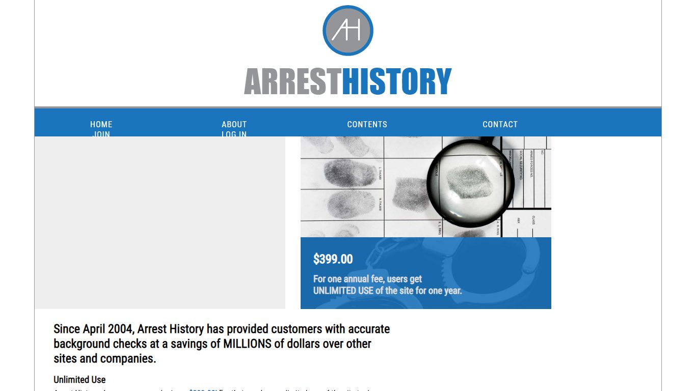 Arrest History
