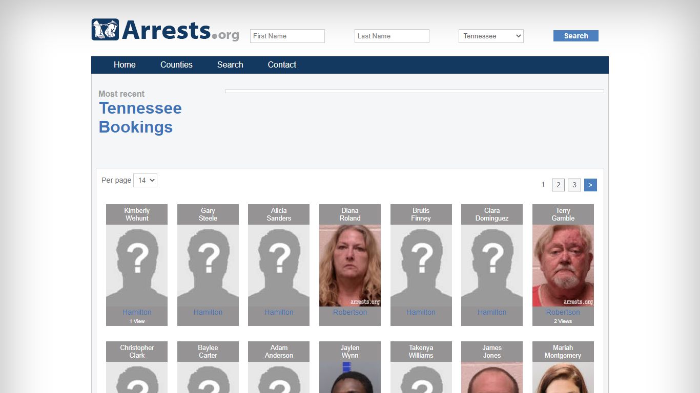 Tennessee Arrests and Inmate Search